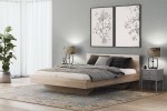 Łóżko lewitujące 160x200 dąb sonoma DM2 z płyty meblowej