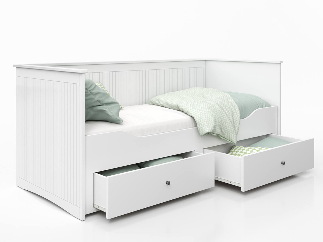 Łóżko rozkładane z 2 szufladami 80x200 Helmes
