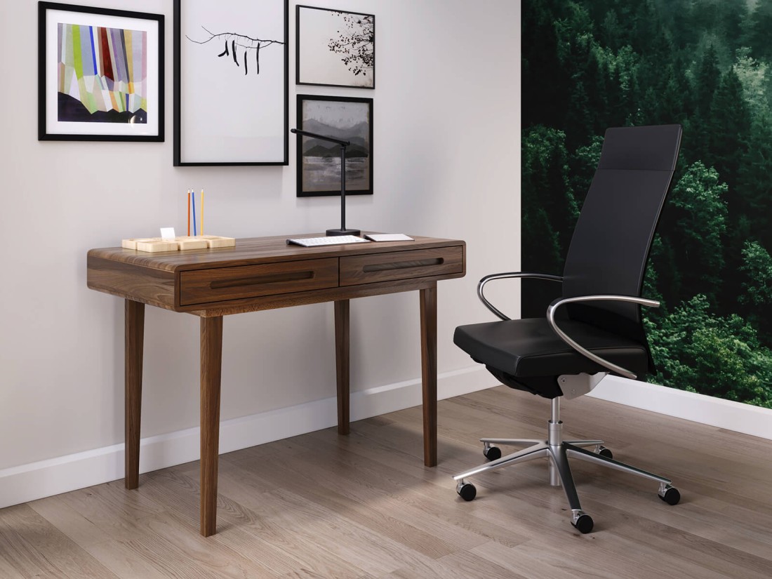 Biurko drewniane bukowe Beskid orzech włoski