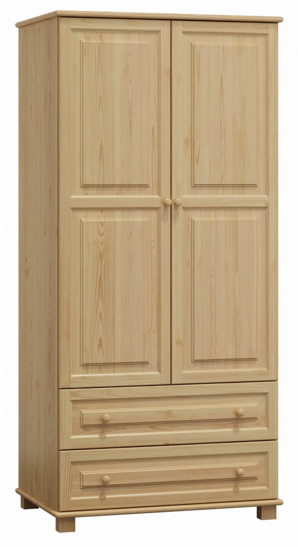 Outlet - Szafa drewniana 2D nr4 wieszak S90 sosna