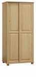 Outlet - Szafa drewniana 2D nr6 drzwi przesuwne wieszak S90 sosna