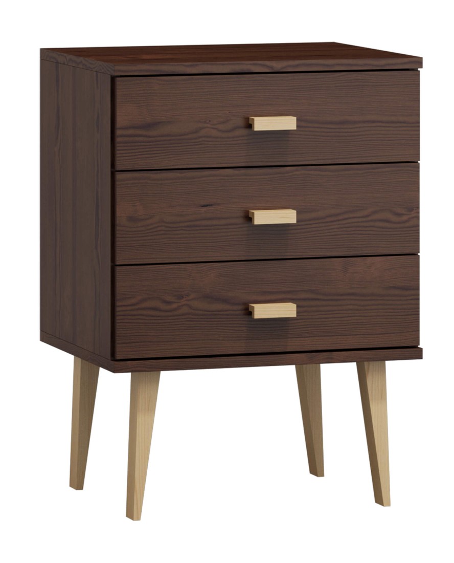 Outlet - Komoda sosnowa drewniana Venuci nr1 59 cm 3sDĄB