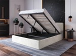 Łóżko tapicerowane z pojemnikiem 160x200 TOP line 7 Velvet Beżowy