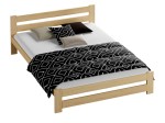 Outlet - Łóżko drewniane Kada 135x200 sosna z materacem Megana