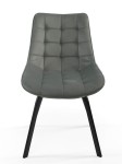Krzesło Tapicerowane Tebe Velvet Jasny Szary