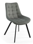 Krzesło Tapicerowane Tebe Velvet Jasny Szary