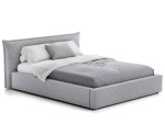  Łóżko tapicerowane z pojemnikiem 160x200 szare PRO line 19 Soro 90