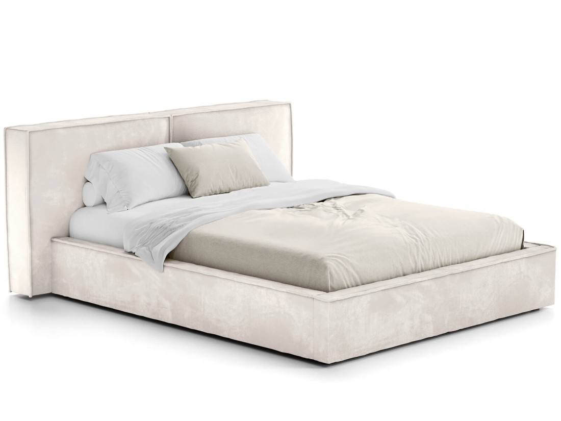  Łóżko tapicerowane z pojemnikiem 140x200 beżowe PRO line 20 Harmony 02