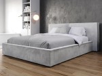  Łóżko tapicerowane z pojemnikiem 140x200 szare PRO line 20 Harmony 80