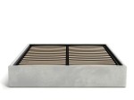 Łóżko tapicerowane 120x200 z pojemnikiem bez zagłówka Box line Szary