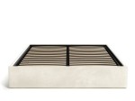 Łóżko tapicerowane 180x200 z pojemnikiem bez zagłówka Box line Beżowy