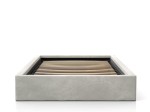 Łóżko młodzieżowe tapicerowane 120x200 z pojemnikiem ze stelażem Szary Velvet Kids Line BOX
