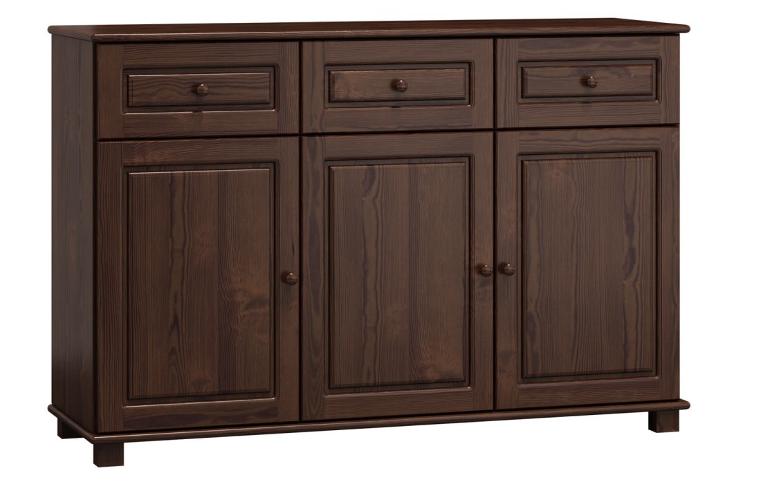 OUTLET - Komoda drewniana sosnowa 153 orzech 
