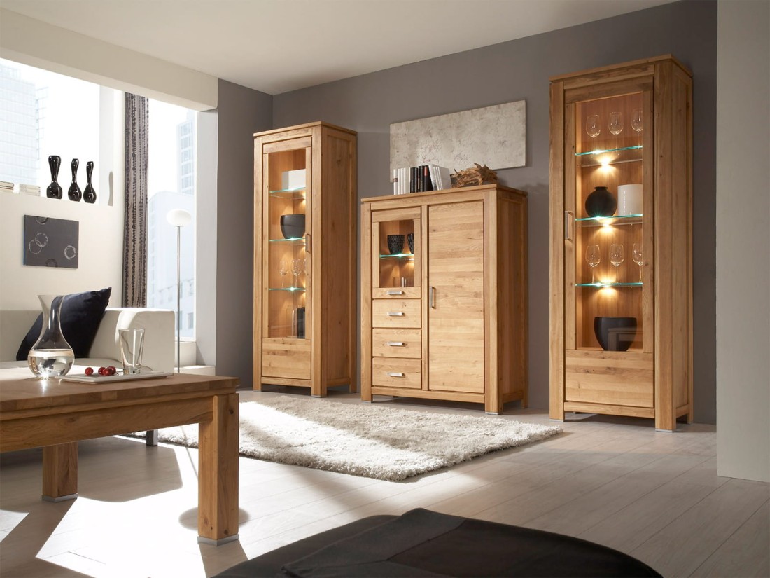 OUTLET - Witryna dębowa  Torino nr 11 DĄB SĘCZNY