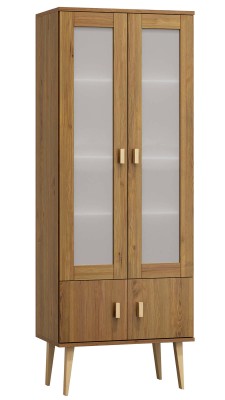 Witryna drewniana Venuci drzwiczki 89 cm dąb