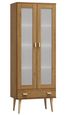 Witryna drewniana Venuci szuflada 89 cm dąb