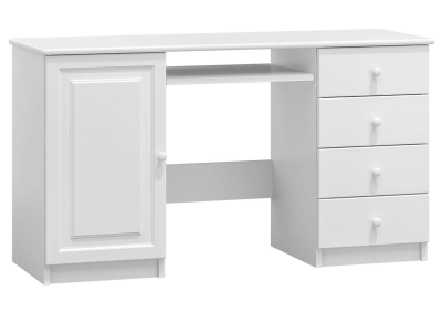 OUTLET - Biurko drewniane CONRADO głębokość 48cm białe 