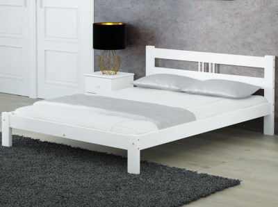Outlet - Łóżko sosnowe Nikola 135x200 BIAŁY 