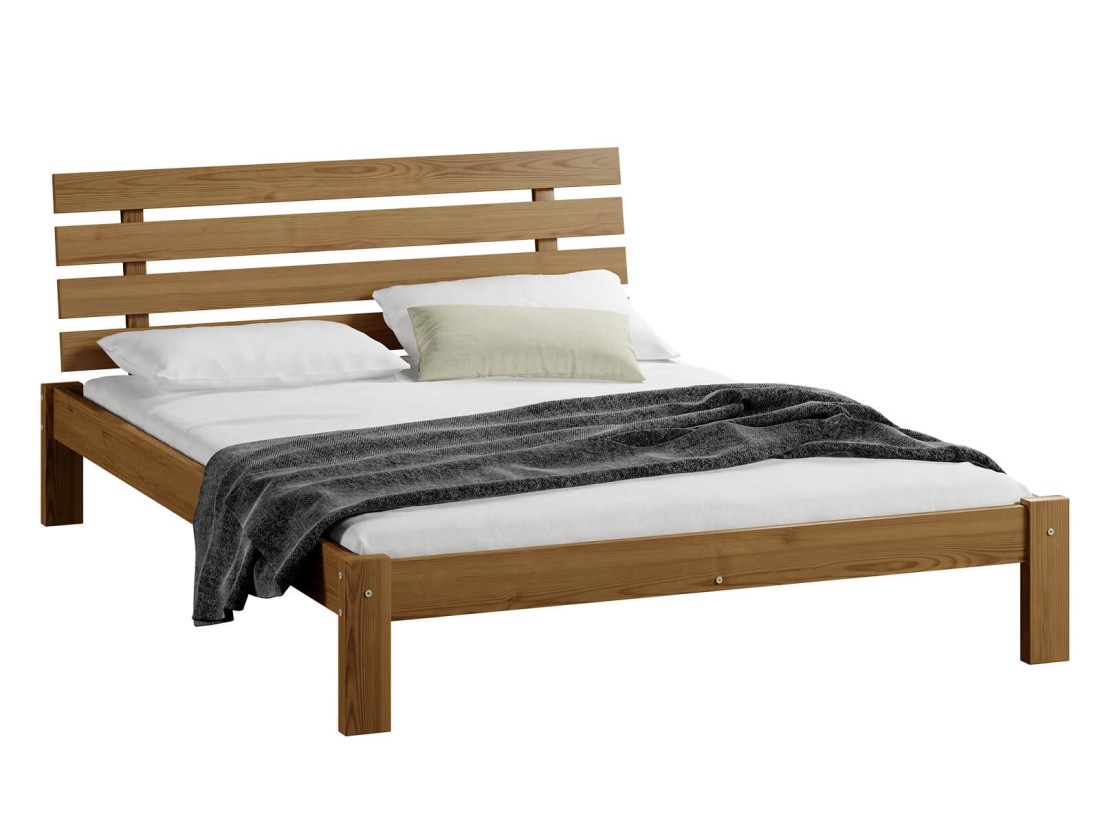 Outlet - Łóżko sosnowe Klara 135x200 kolor DĄB 