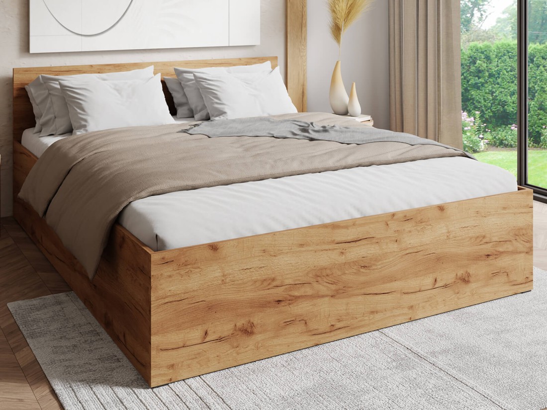 Łóżko DM1 160x200 Dąb Craft