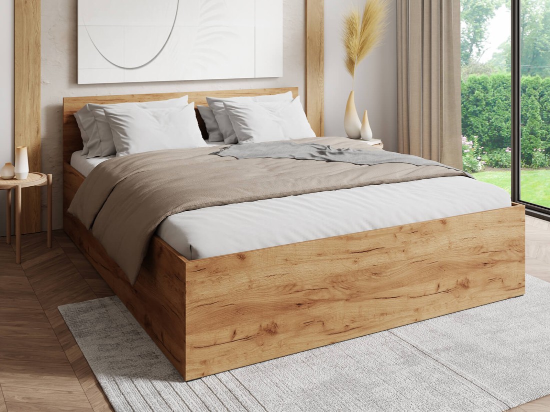 Łóżko DM1 160x200 Dąb Craft
