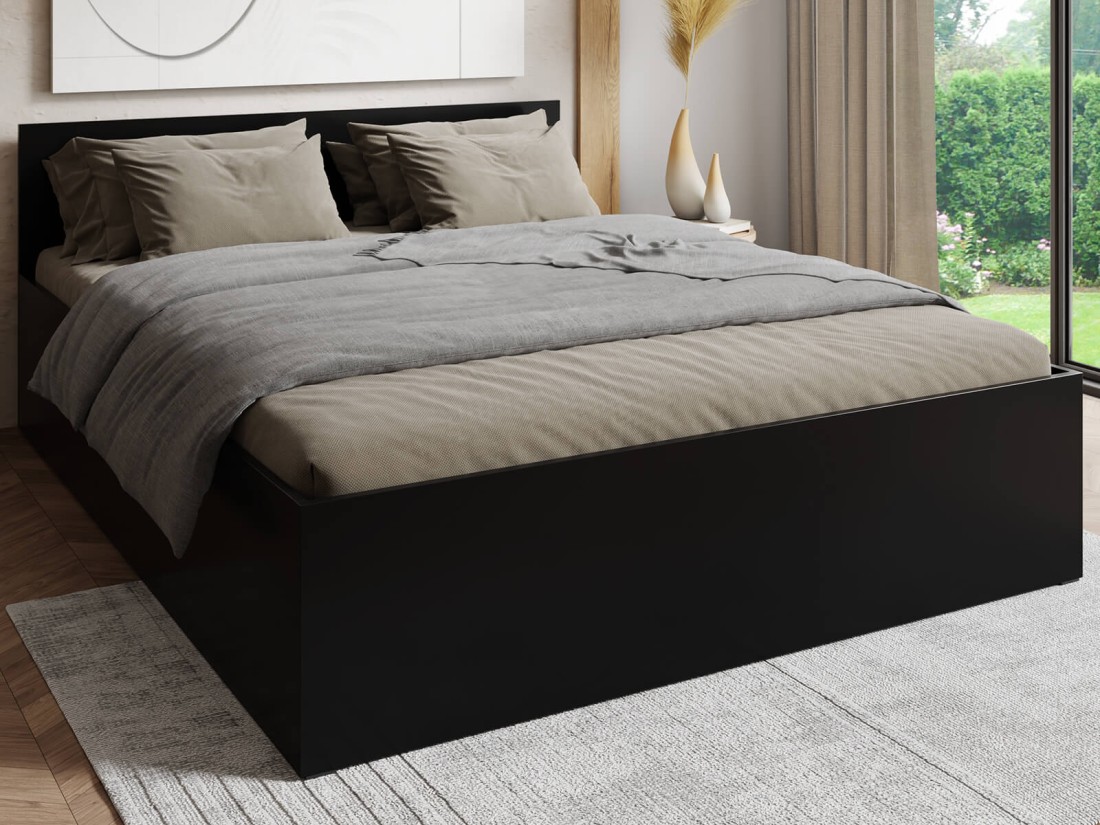 Łóżko DM1 140x200 Czarne