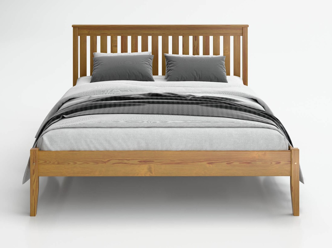 Łóżko drewniane sosnowe 140x200 Bilbao dąb