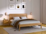 Łóżko drewniane sosnowe 140x200 Bilbao dąb