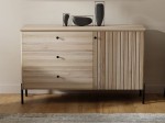 Komoda drewniana bukowa Lamelo szer. 143 cm buk naturalny