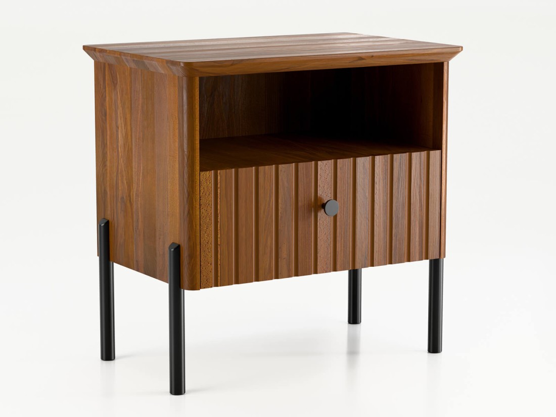 Szafka nocna drewniana bukowa Lamelo dąb rustikal