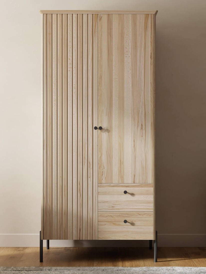 Szafa 2D drewniana bukowa Lamelo buk naturalny