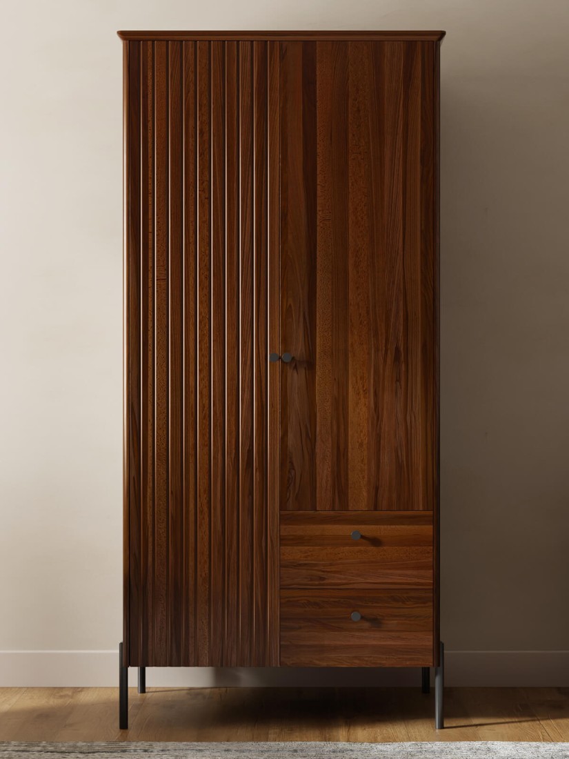 Szafa 2D drewniana bukowa Lamelo orzech włoski