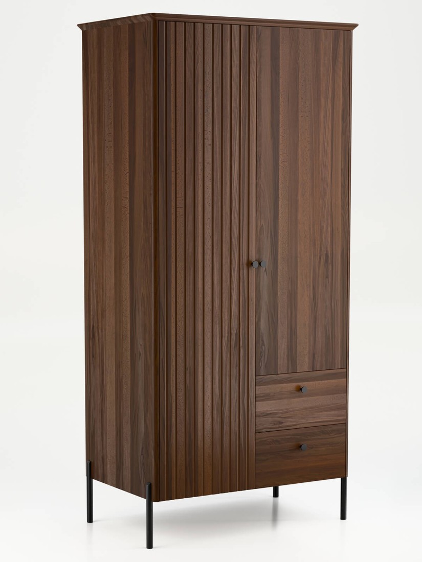 Szafa 2D drewniana bukowa Lamelo orzech włoski