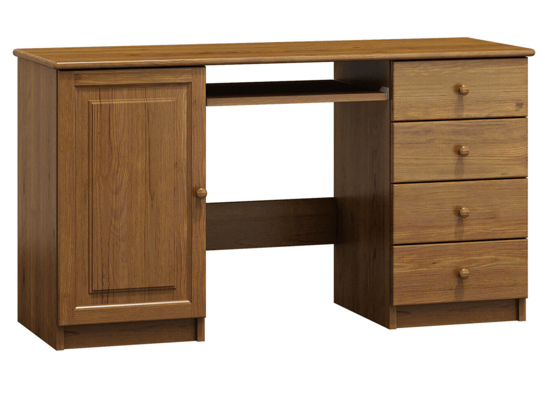 OUTLET - Biurko drewniane CONRADO głębokość 48cm dąb 