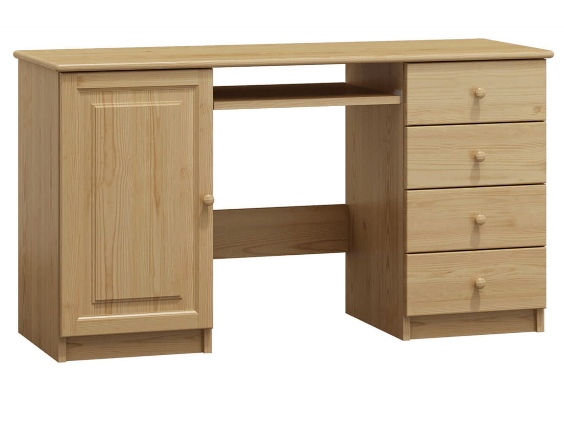 OUTLET - Biurko drewniane CONRADO głębokość 55cm sosna 