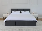 Łóżko tapicerowane z pojemnikiem 120x200 TOP line 7 Velvet Grafitowy