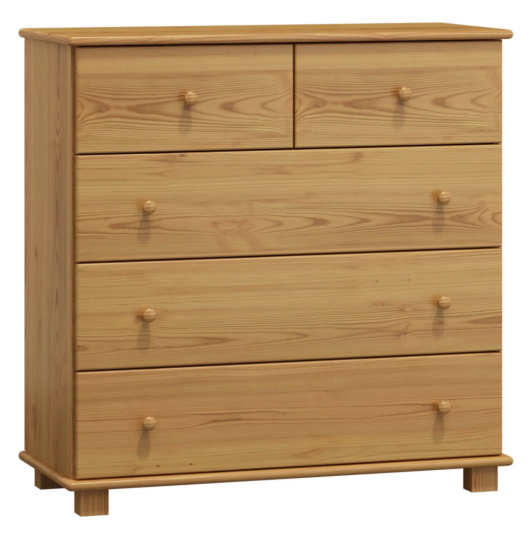 OUTLET - Komoda sosnowa drewniana 5s g42 olcha 