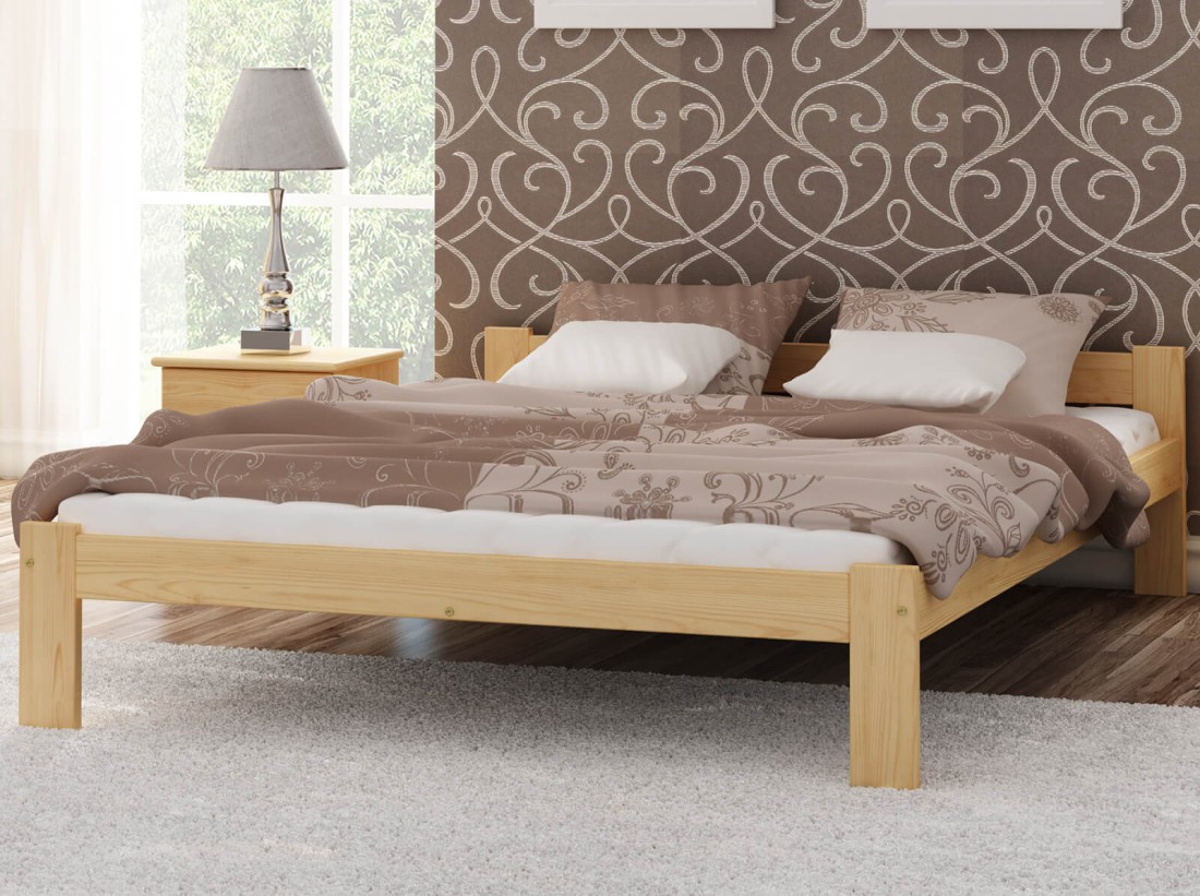 OUTLET - Łóżko drewniane Naba 135x200 eko sosna 