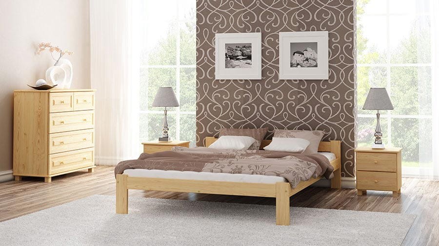 OUTLET - Łóżko drewniane Naba 135x200 eko sosna 
