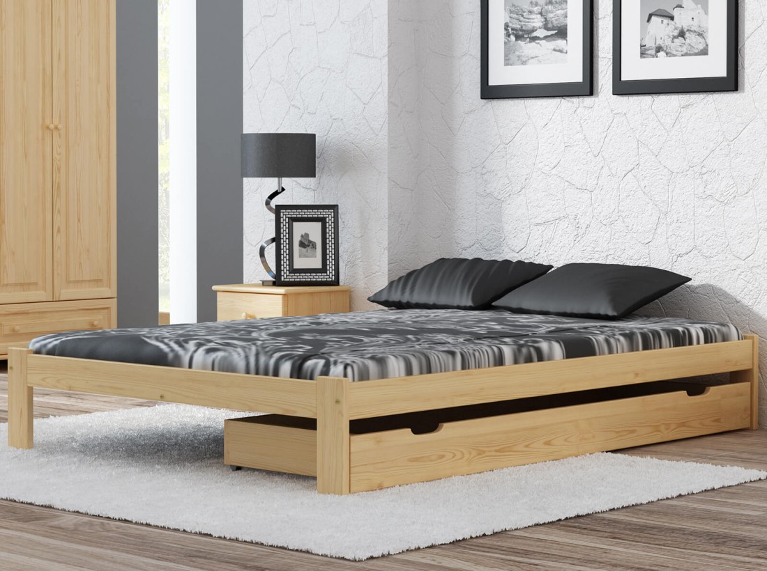 OUTLET - Łóżko drewniane Irys 135x200 eko sosna 