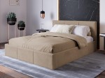 Łóżko tapicerowane z pojemnikiem 140x200 TOP line 7 Velvet Brązowy