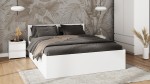 Łóżko DM1 180x200 Białe ze stelażem metalowym podnoszonym i pojemnikiem
