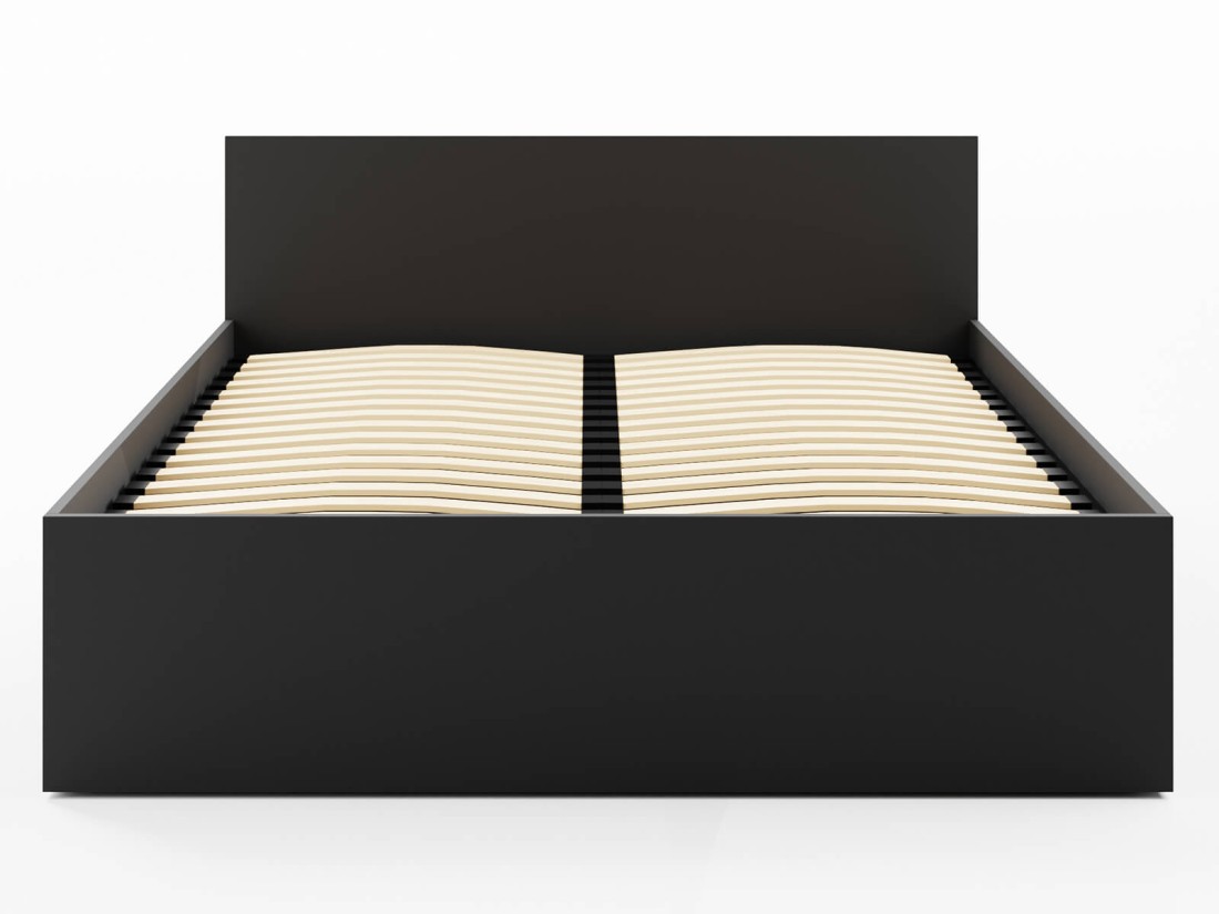 Łóżko DM1 120x200 Czarne ze stelażem metalowym podnoszonym i pojemnikiem