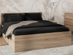 Łóżko DM1 140x200 Sonoma ze stelażem metalowym podnoszonym i pojemnikiem