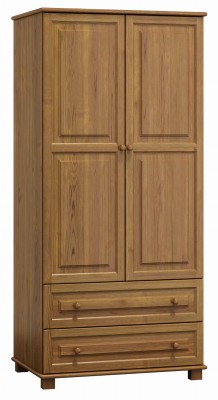 OUTLET - Szafa drewniana 2D nr4 wieszak/półki S90 dąb 