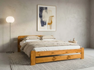 Łóżko sosnowe Lidia 140x200 dąb