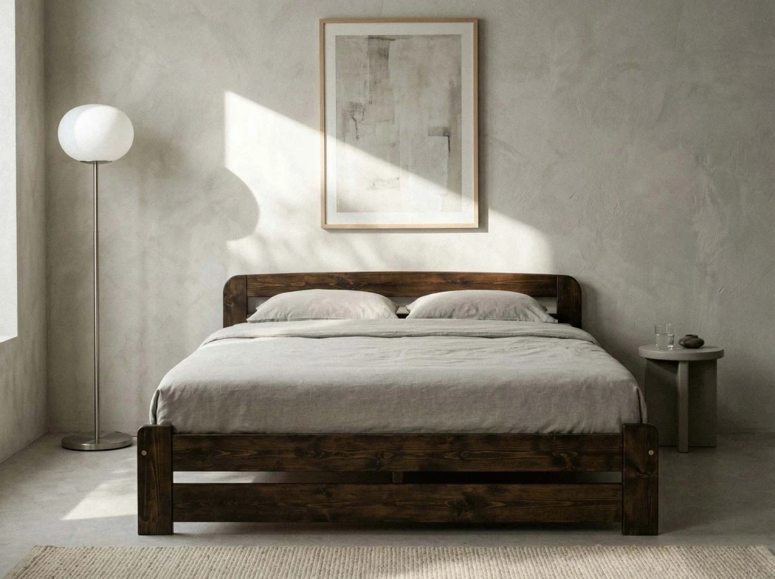 Łóżko sosnowe Lidia 120x200 orzech