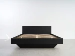 Łóżko lewitujące 140x200 czarne DM2 z płyty meblowej
