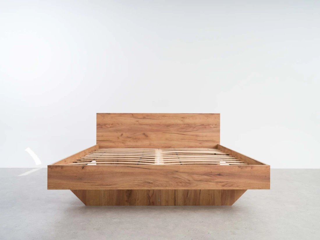 Łóżko lewitujące 140x200 dąb craft DM2 z płyty meblowej