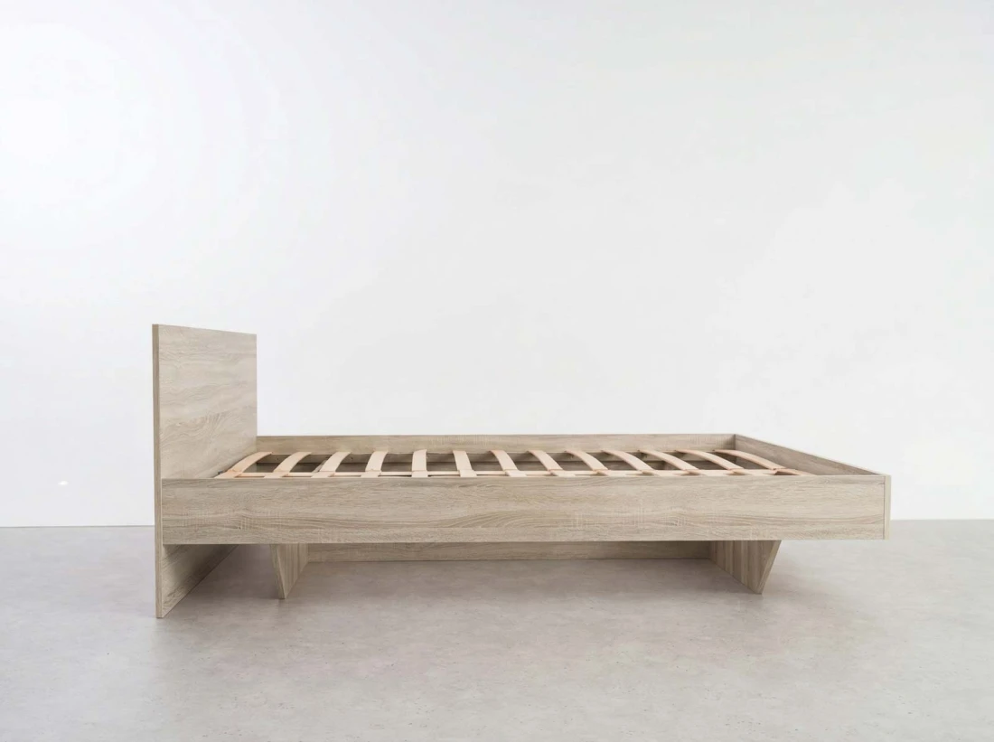 Łóżko lewitujące 120x200 dąb sonoma DM2 z płyty meblowej